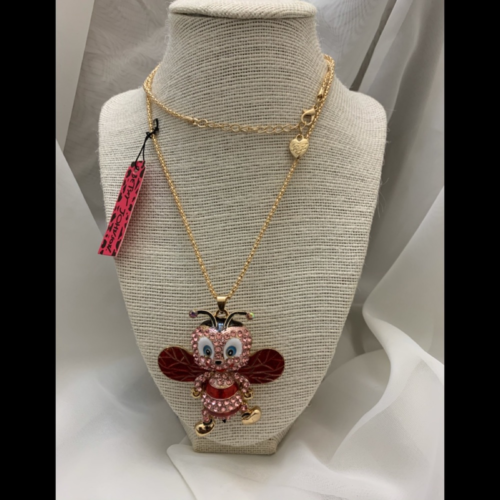 Betsey Johnson Necklace Mighty Bee Charm